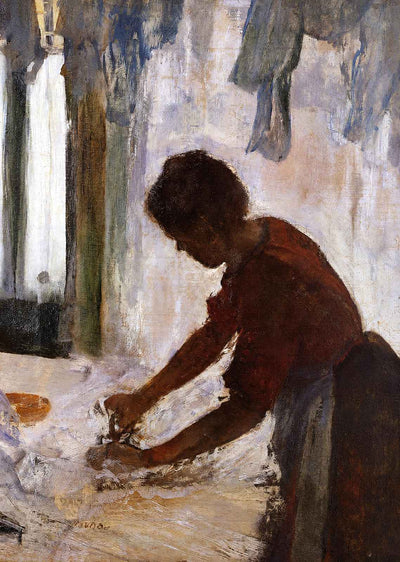 Woman Ironing (Silhouette) 1873 Painting by Edgar Degas Art Print (6 Sizes)
