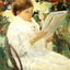 Woman Reading in a Garden Art Print 1880 Painting by Mary Cassatt (6 Sizes)