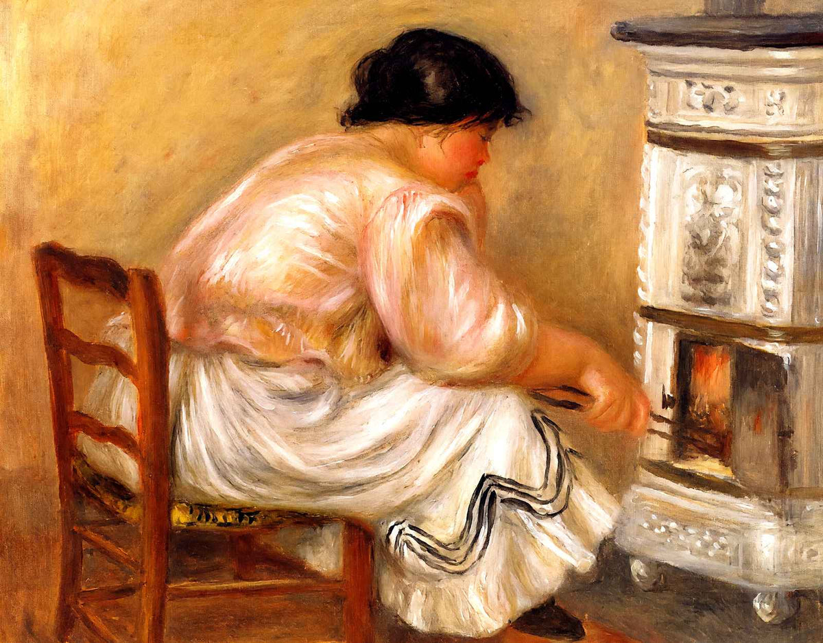 Woman Stoking a Stove 1912 Painting by Pierre-Auguste Renoir Art Print (6 Sizes)