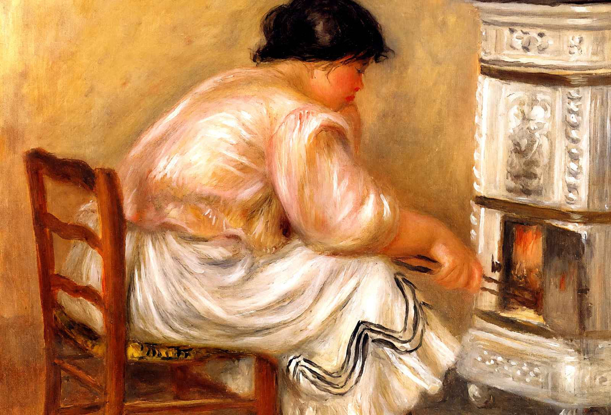 Woman Stoking a Stove 1912 Painting by Pierre-Auguste Renoir Art Print (6 Sizes)