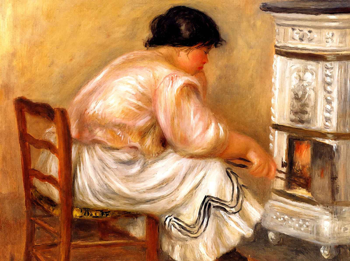 Woman Stoking a Stove 1912 Painting by Pierre-Auguste Renoir Art Print (6 Sizes)