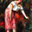 Woman in a Straw Hat Art Print Painting by Pierre-Auguste Renoir (6 Sizes)