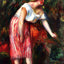 Woman in a Straw Hat Art Print Painting by Pierre-Auguste Renoir (6 Sizes)