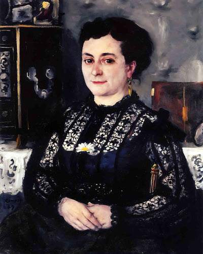 Woman in a Lace Blouse Painting by Pierre-Auguste Renoir 8x10" Art Print