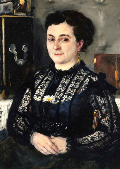 Woman in a Lace Blouse 1869 by Pierre-Auguste Renoir Fine Art Print (6 Sizes)