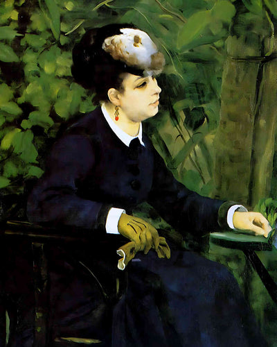 Woman in a Garden (Woman with a Seagull) by Pierre-Auguste Renoir 8x10" Print