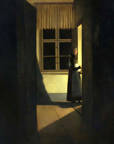 Woman with a Candlestick fine art print by Caspar David Friedrich (1825)