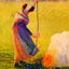 Woman Burning Wood art print by Camille Pissarro (1890)