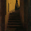 Woman on the Stairs fine art print by Caspar David Friedrich (1825)