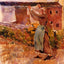 Women Tending the Laundry (Study) art print by Camille Pissarro (1887)