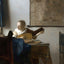 Woman with a Lute Art Print 1664 Painting by Johannes Vermeer (6 Sizes)