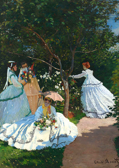 Women in the Garden Fine Art Print 1866 Painting by Claude Monet (6 Sizes)