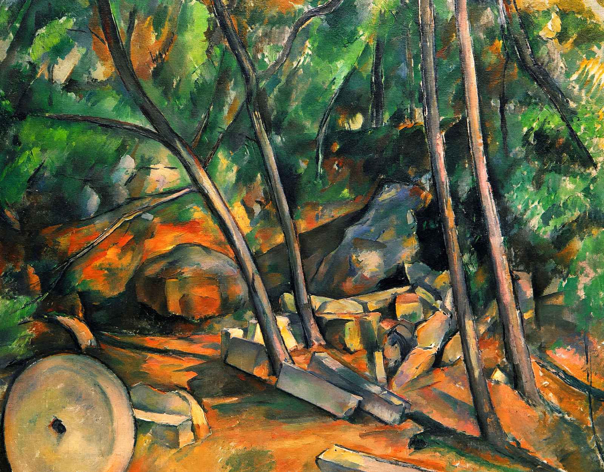 Woods with Millstone 1894 Painting by Paul Cezanne Art Print (6 Sizes)