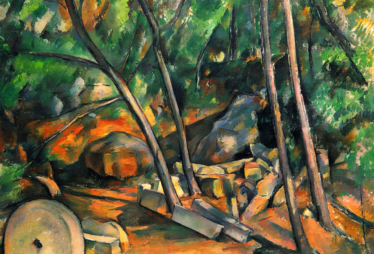 Woods with Millstone 1894 Painting by Paul Cezanne Art Print (6 Sizes)