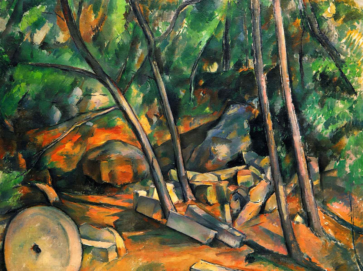 Woods with Millstone 1894 Painting by Paul Cezanne Art Print (6 Sizes)