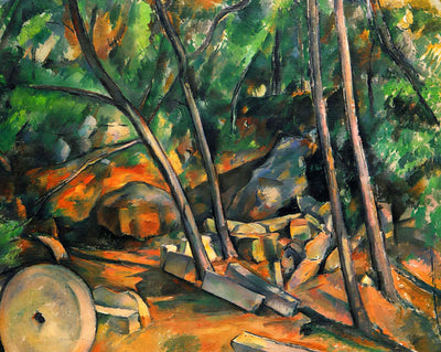 Woods with Millstone art print by Paul Cezanne (1894)