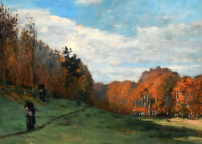 Woodbearers in Fontainebleau Forest 1864 by Claude Monet Art Print (6 Sizes)