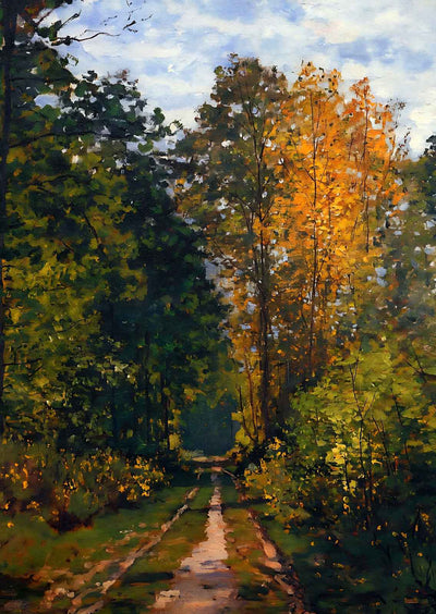 Wooded Path Art Print 1865 Painting by Claude Monet (6 Sizes) - Enhanced