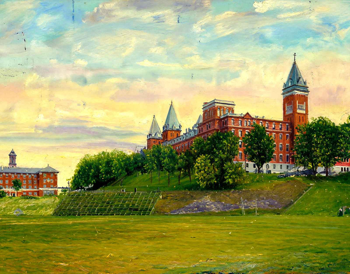 Holy Cross College, Worcester, Massachusetts in 1908 Art Print (7 Sizes)