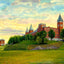 Holy Cross College, Worcester, Massachusetts in 1908 Art Print (7 Sizes)