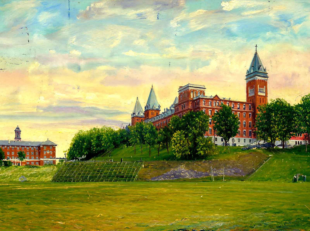 Holy Cross College, Worcester, Massachusetts in 1908 Art Print (7 Sizes)
