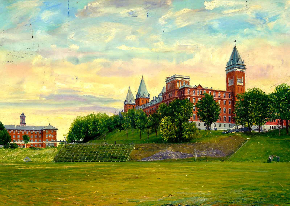 Holy Cross College, Worcester, Massachusetts in 1908 Art Print (7 Sizes)