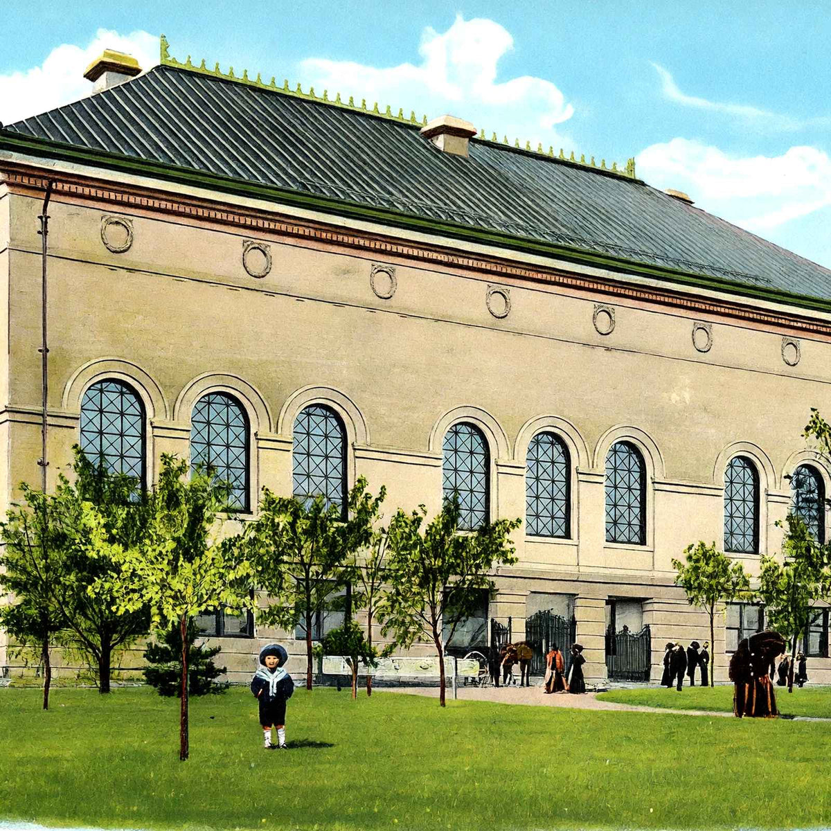 Art Museum, Worcester, Massachusetts in 1904 Vintage Print (7 Sizes) - Enhanced