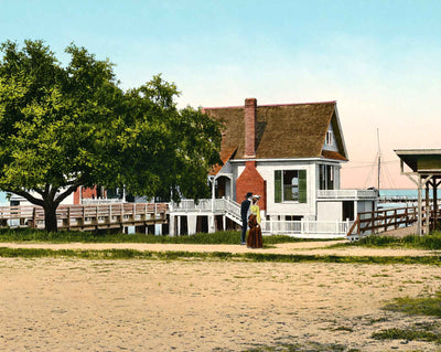 Yacht and Country Club in Tampa in 1905 vintage print