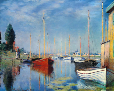 Yachts at Argenteuil art print by Claude Monet (1875)