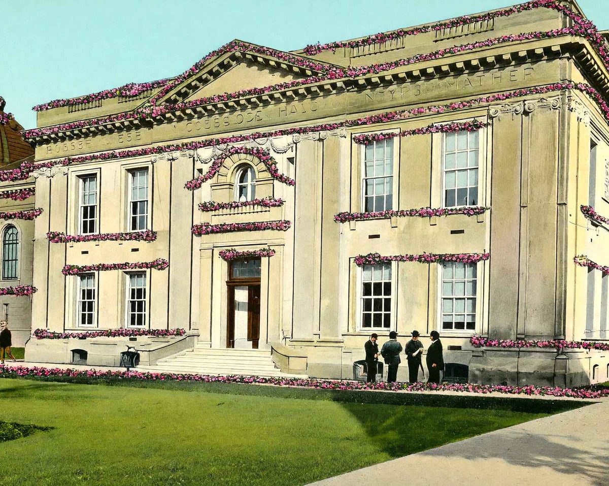 Yale University Woodbridge Hall in 1904 vintage print