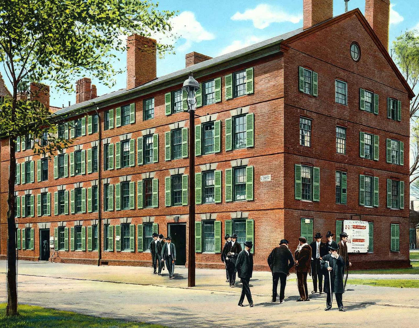 Yale University Old South Middle in 1904 Vintage Print (7 Sizes)