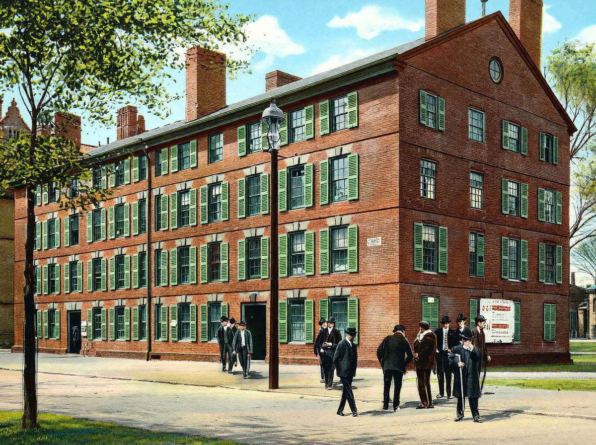 Yale University Old South Middle in 1904 Vintage Print (7 Sizes)