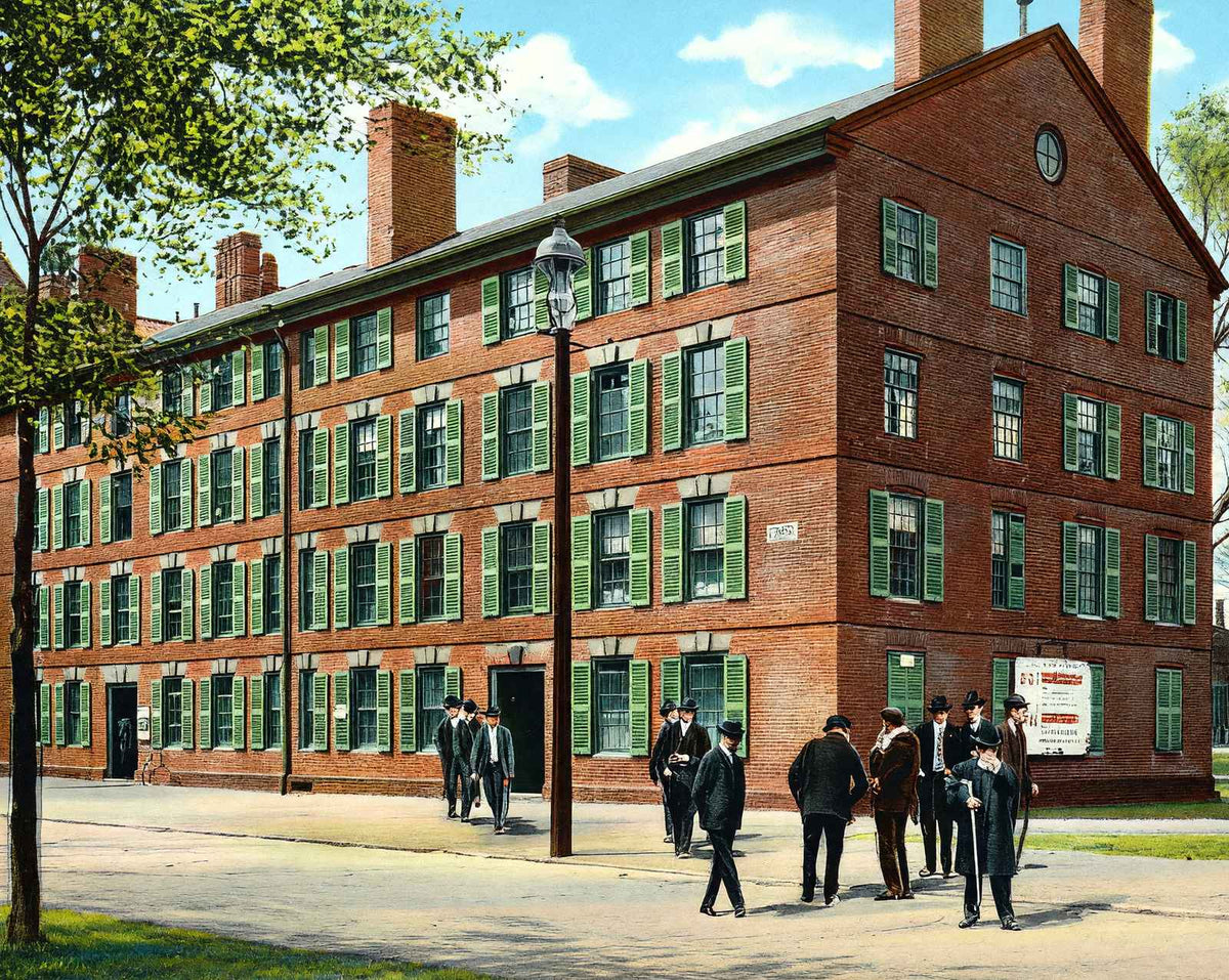 Yale University Old South Middle in 1904 vintage print