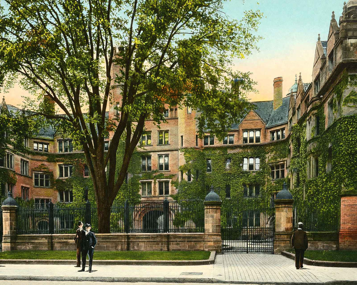 Yale University Vanderbilt Hall in 1904 vintage print