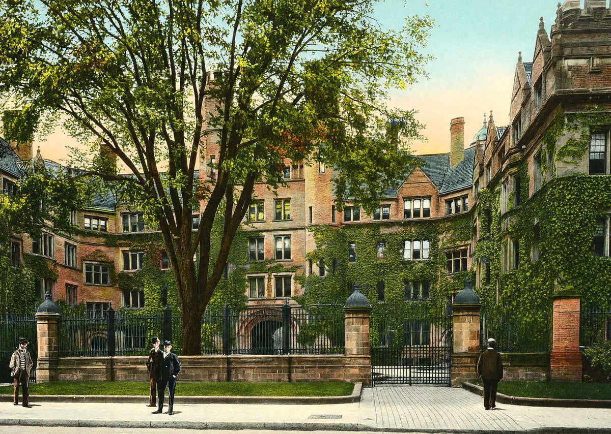 Yale University Vanderbilt Hall in 1904 Vintage Print (7 Sizes) - Premium Print