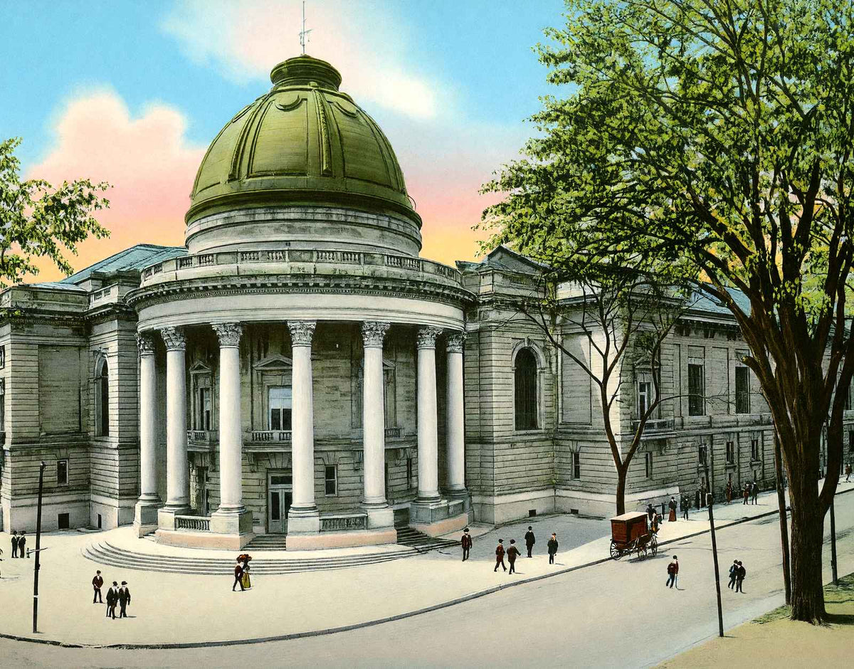 Yale Woolsey Hall and Dining Room 1904 Vintage Print (7 Sizes) - Enhanced