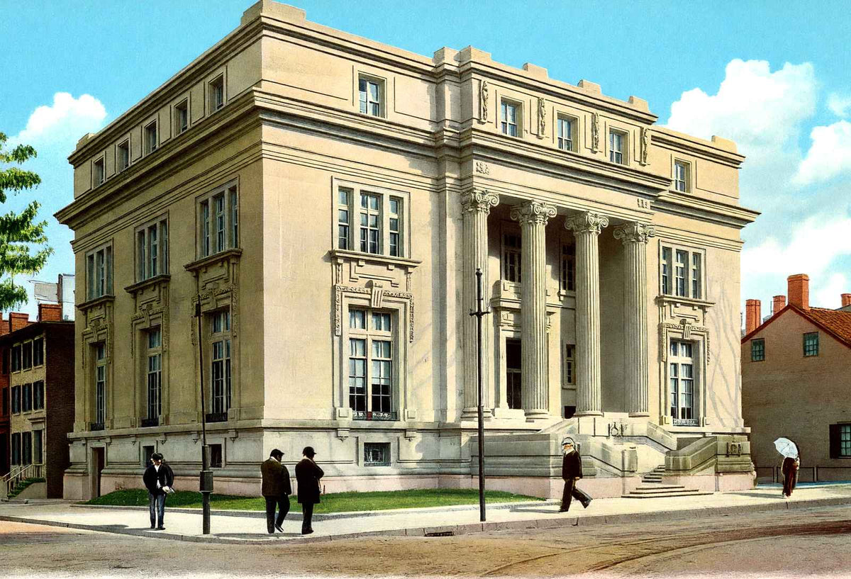 Yale University Byers Memorial Hall in 1904 Vintage Print (7 Sizes) - Restored