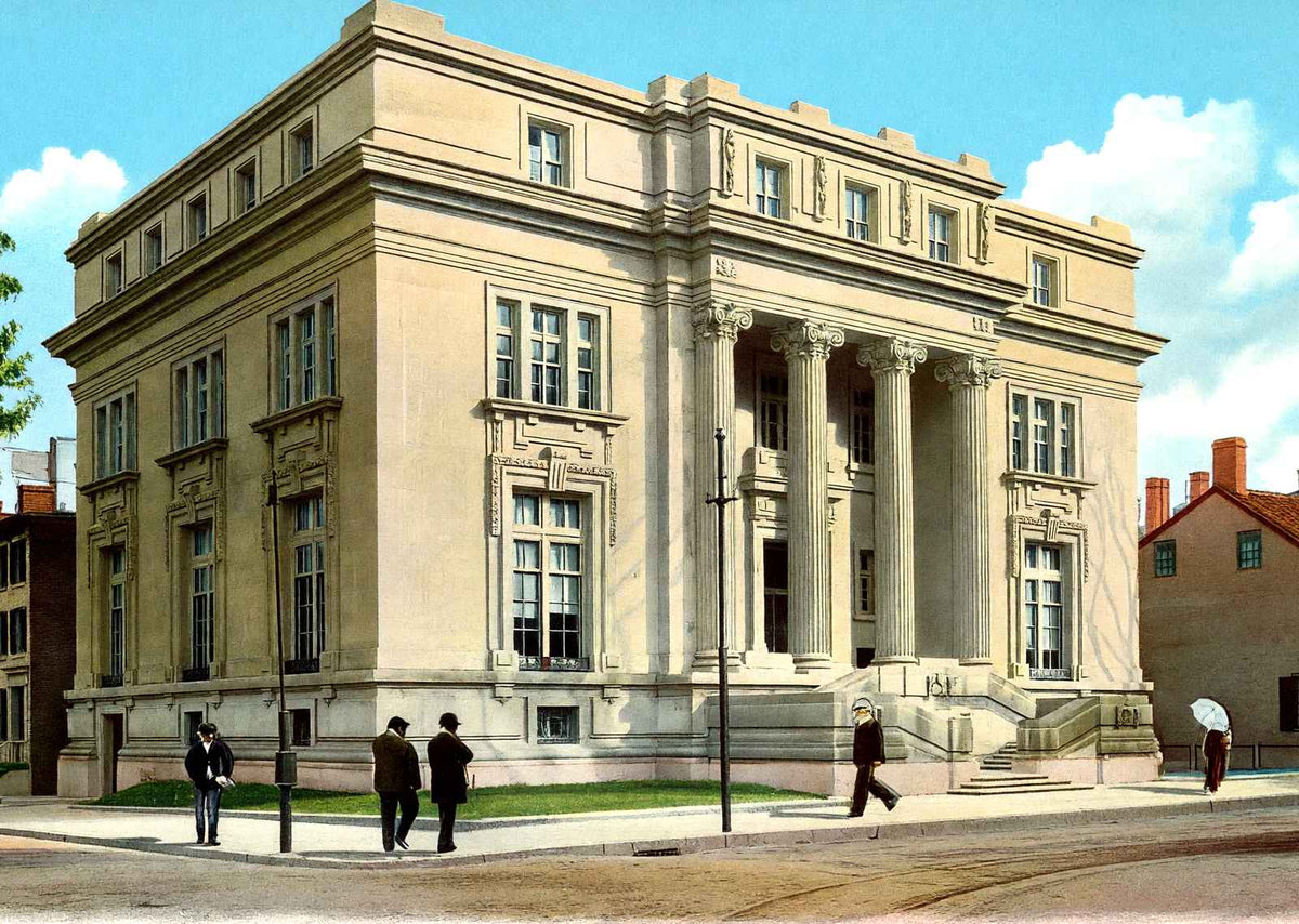 Yale University Byers Memorial Hall in 1904 Vintage Print (7 Sizes) - Restored