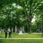 Yale University Old Library and Woolsey Statue in 1904 Vintage Print (7 Sizes)