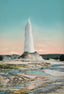 Yellowstone Castle Geyser in Action in 1907 Vintage Print (7 Sizes)