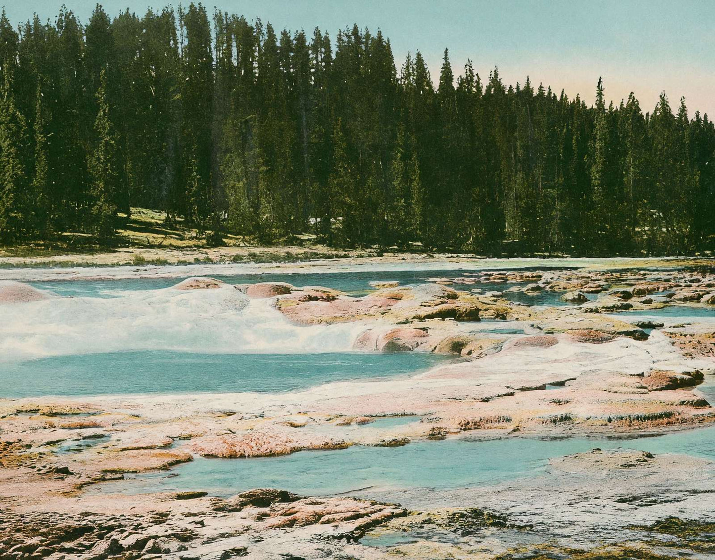 Yellowstone Crater of the Great Fountain Geyser in 1907 Vintage Print (7 Sizes)