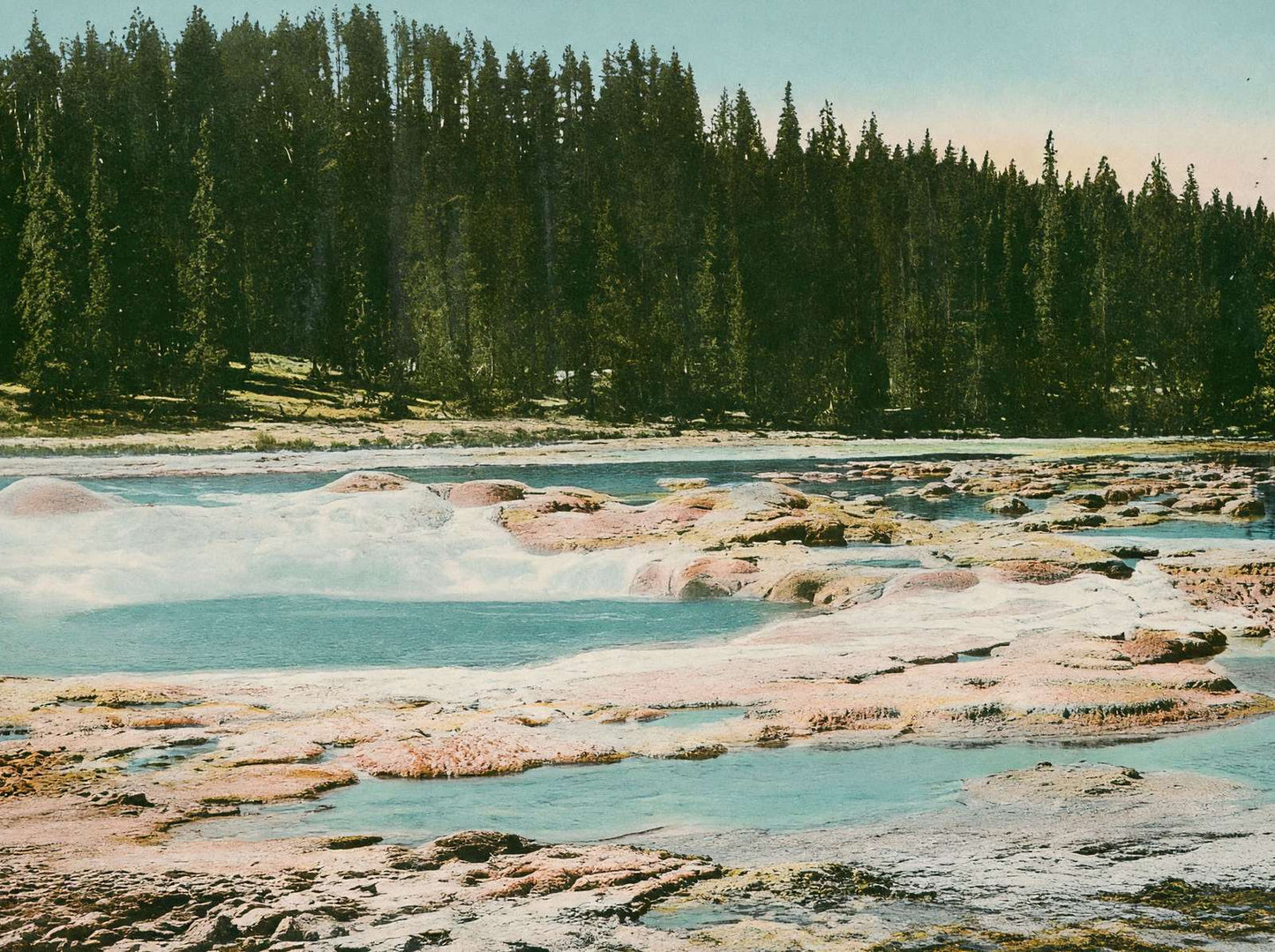 Yellowstone Crater of the Great Fountain Geyser in 1907 Vintage Print (7 Sizes)