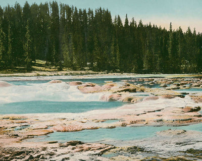 Crater of the Great Fountain Geyser vintage print