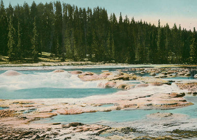 Yellowstone Crater of the Great Fountain Geyser in 1907 Vintage Print (7 Sizes)