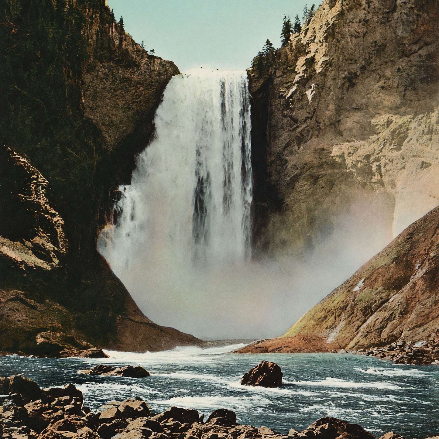 Lower Falls of the Yellowstone in 1907 Vintage Print (7 Sizes)