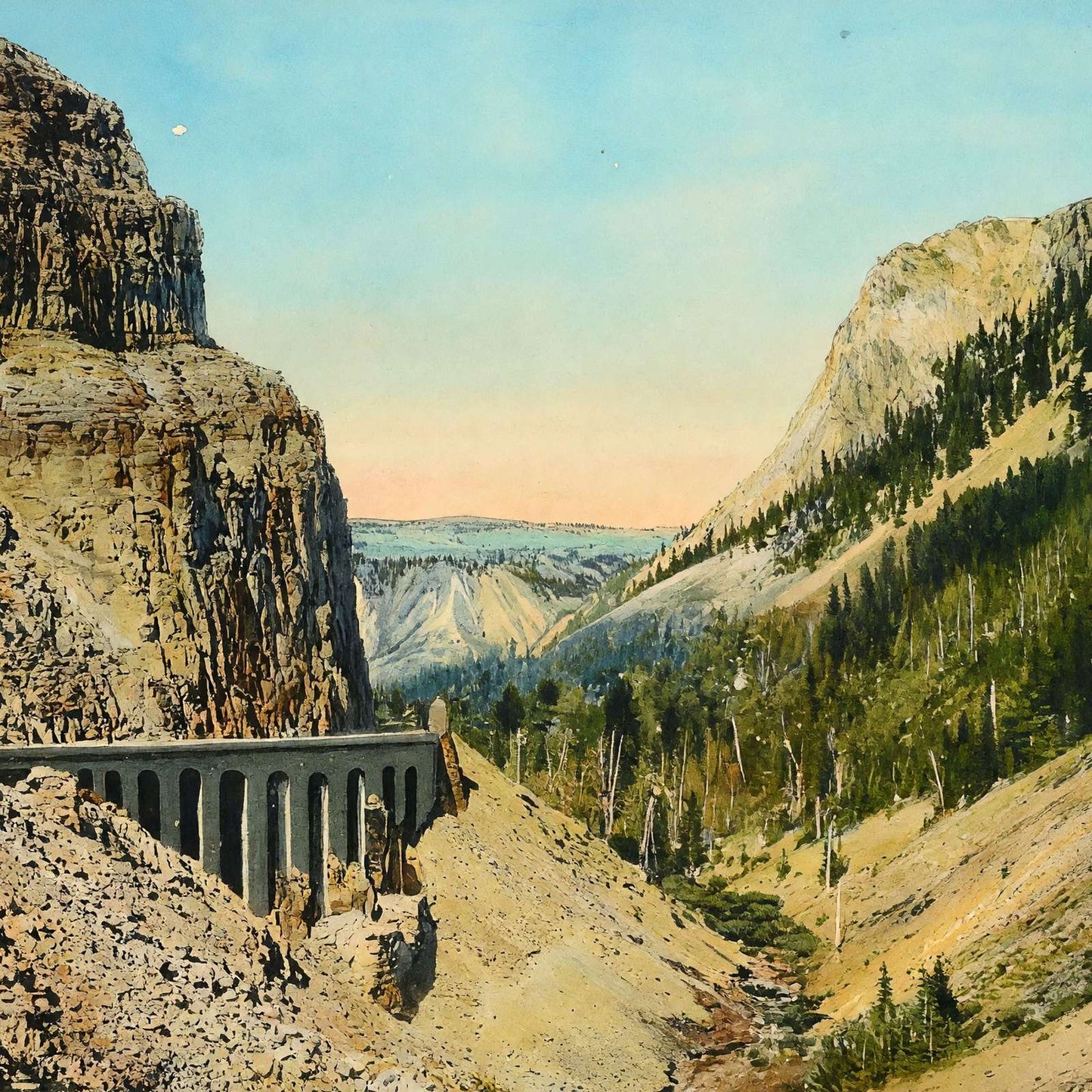 Yellowstone's Golden Gate in 1907 Art Print (7 Sizes)