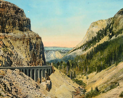Yellowstone's Golden Gate in 1907 art print