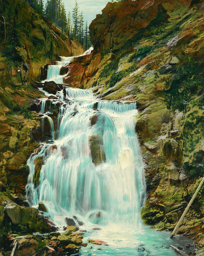Yellowstone Little Firehole Falls art print