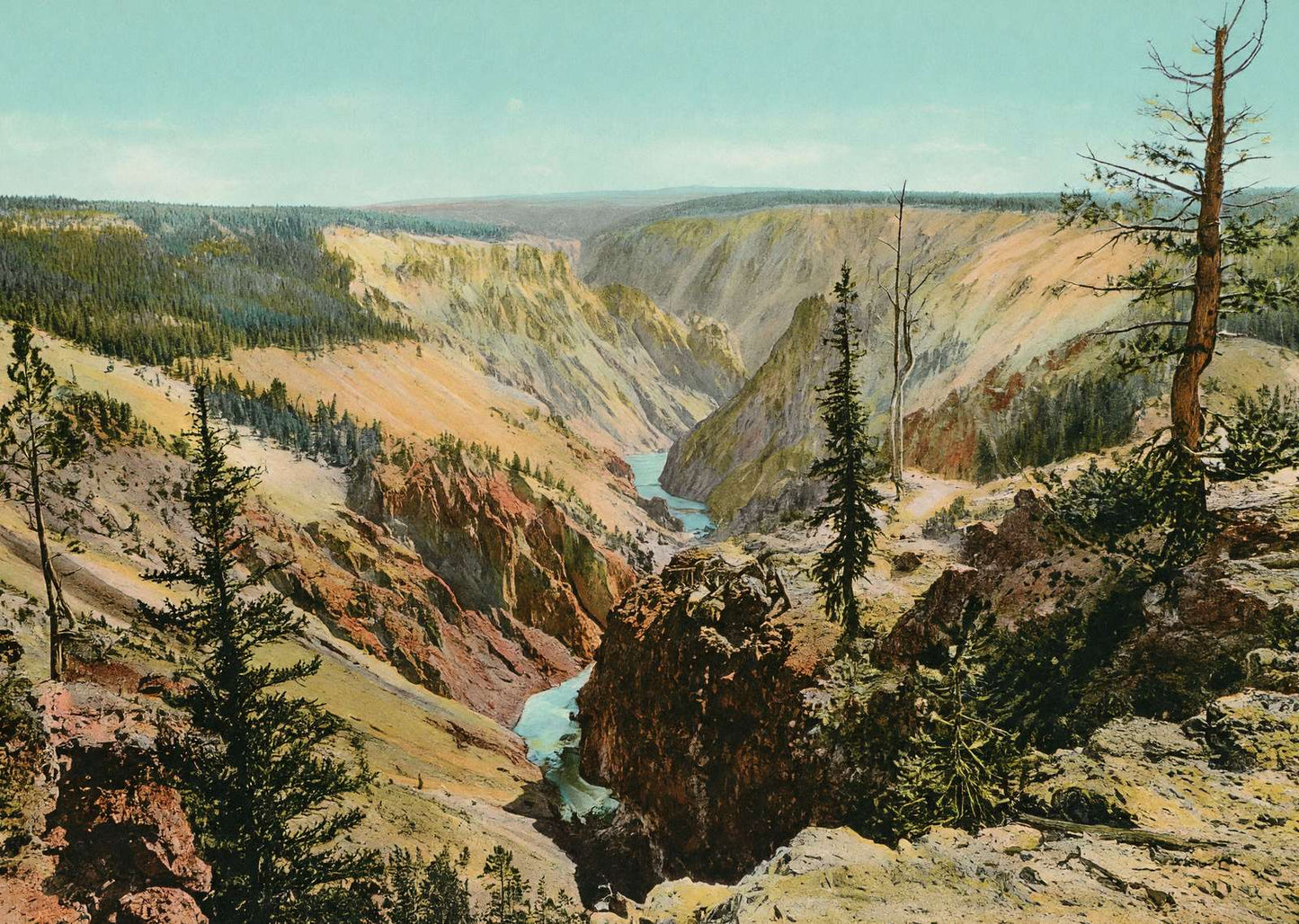 Canyon of the Yellowstone in 1907 Vintage Print (7 Sizes)
