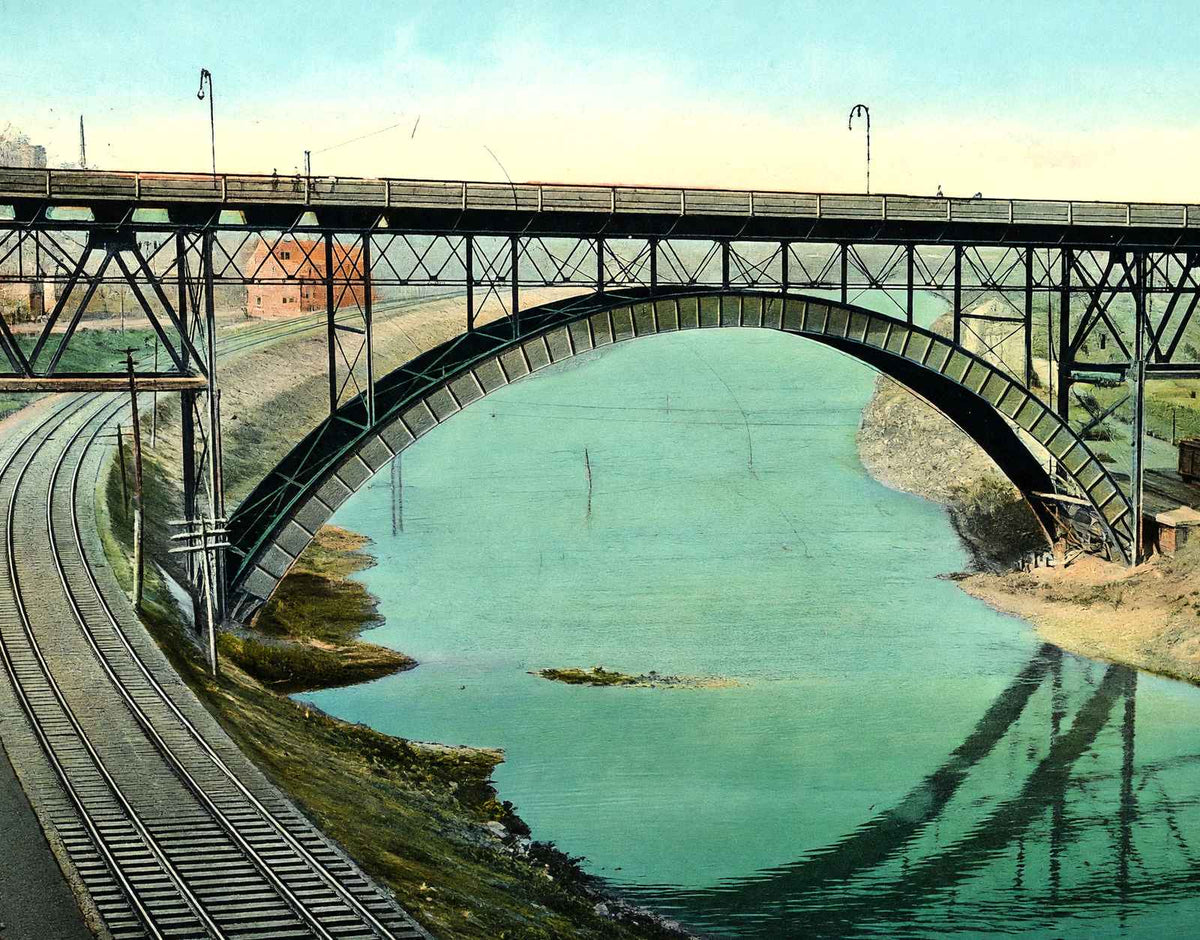 Market Street Viaduct Youngstown in 1907 Vintage Print (7 Sizes) - Reproduction